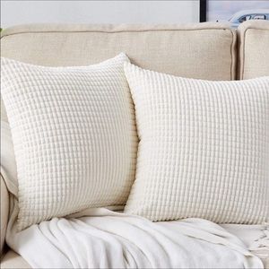 Corduroy Throw Pillow Covers Set of Two